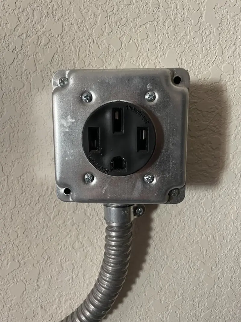 NEMA 14-50 outlet installed for Smart Home Electrical in Hansville
