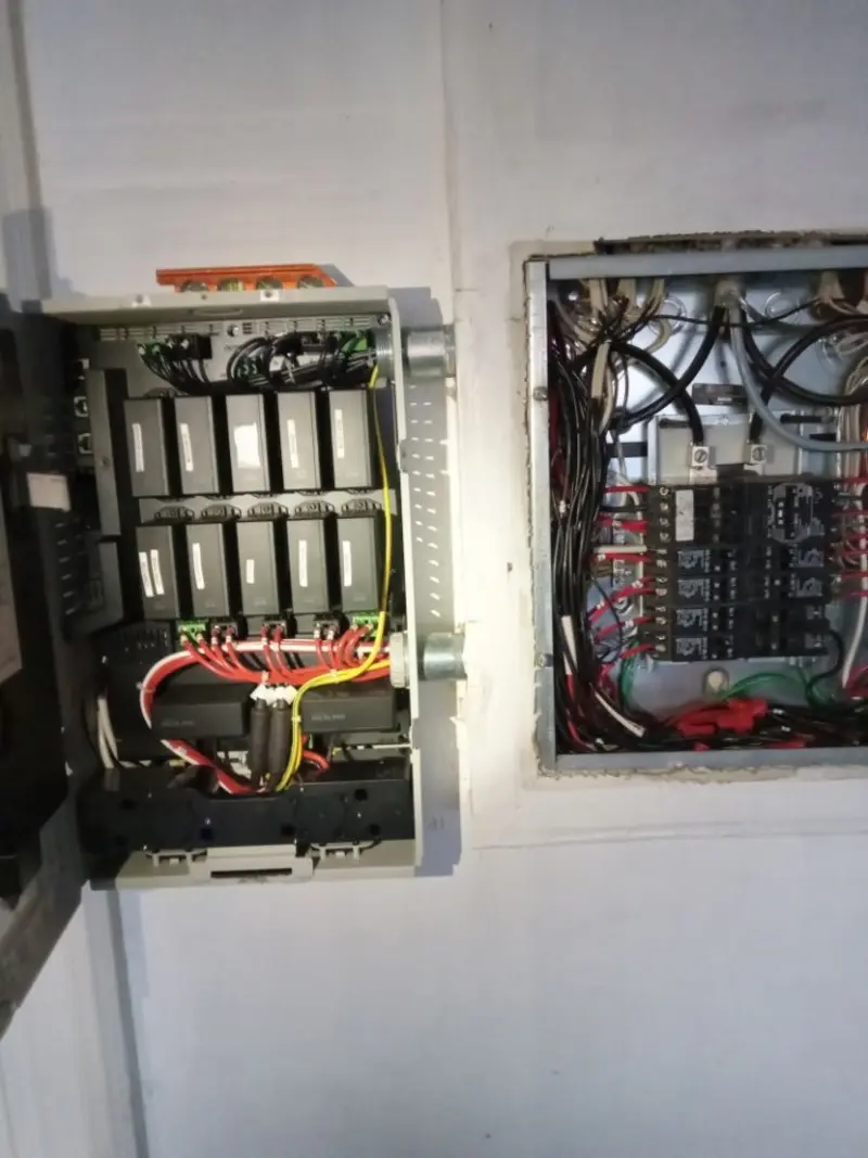 Electrical panel upgrade completed for Security Camera Wiring in Hansville